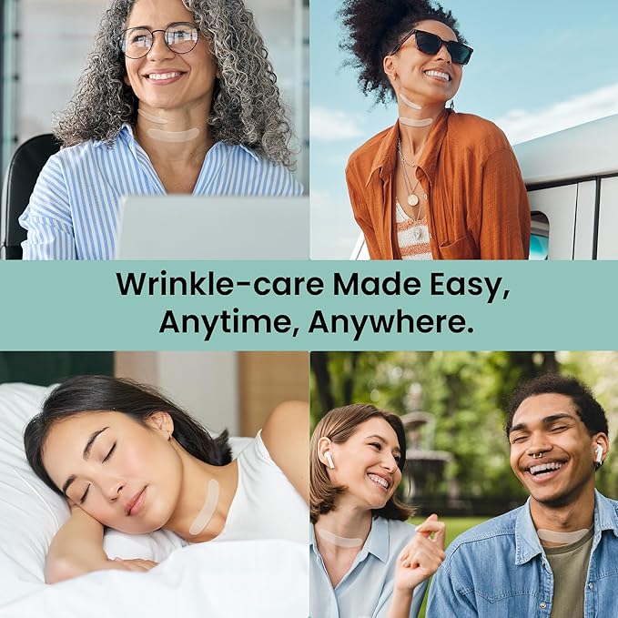 Youthful Curve Wrinkle Patch Duo, Wrinkle Tape for Neck and Face| Contour & Invisible Wrinkle Strip Korean Skincare Treatment with Retinol, Collagen, and Hyaluronic Acid