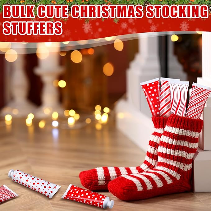 15 Pcs Christmas Candy Cane Hand Cream Set Peppermint Scented Lotion 30 ml Hand Cream Gifts Bulk Candy Cane Flavor Christmas Party Gifts for Women & Men Mom Coworkers Dry Frayed Hands