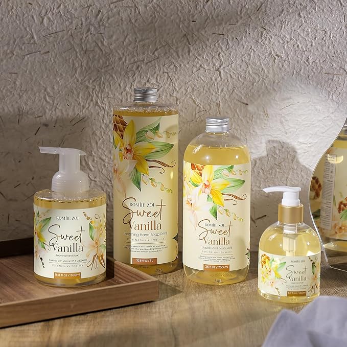 Foaming Hand Soap Refill, Sweet Vanilla, Gentle & Moisturizing Formula, 1 L/ 33.8 FL OZ