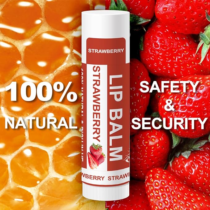 Yopela 28 Pack Natural Lip Balm Bulk with Vitamin E and Coconut Oil - Moisturizing, Soothing, and Repairing Dry and Chapped Lips Valentine's Gift - 14 Flavors - Non-GMO