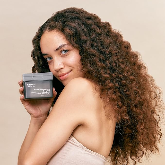 Knours Plump Pad | Natural Plant | Smooth Lines, Firming, Elasticity | Collagen Support | 2-in-1 Toner Pad + Face Mask | Holy Basil | Power Elasticity-Boosting | All Skin | 110 Count | 150ml/5.07oz