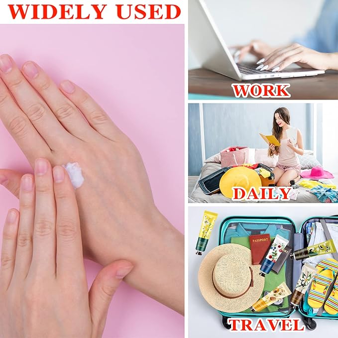 10 Pack Natural Botanical Fragrance Hand Cream Travel Gift Set for Chapped and Work Hands,Moisturizing Mini Hand Lotion Travel Size for Men and Women,with Natural Shea Butter and Aloe Vera - 30ml