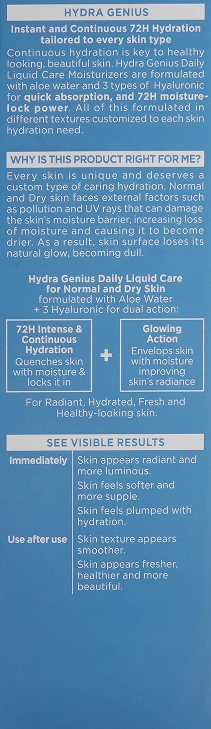 Hydra Genius Daily Liquid Face Moisturizer with Hyaluronic Acid