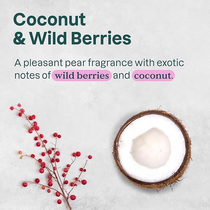 ATTITUDE Foaming Hand Soap, EWG Verified, Plant and Mineral-Based Ingredients, Vegan and Cruelty-free Personal Care Products, Coconut & Wild Berries Scent, 10 Fl Oz