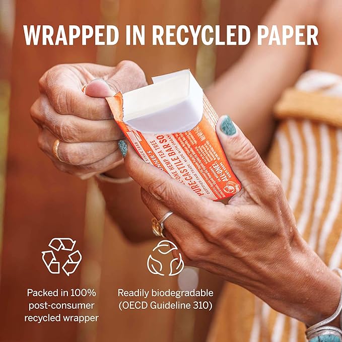 Dr. Bronner's Pure-Castile Magic Bar Soaps - Made with Regenerative Organic Certified Oils - For Face, Body, Hair- Vegan Soap Bars for Men & Women - Tea Tree, 2 pack, 5 oz