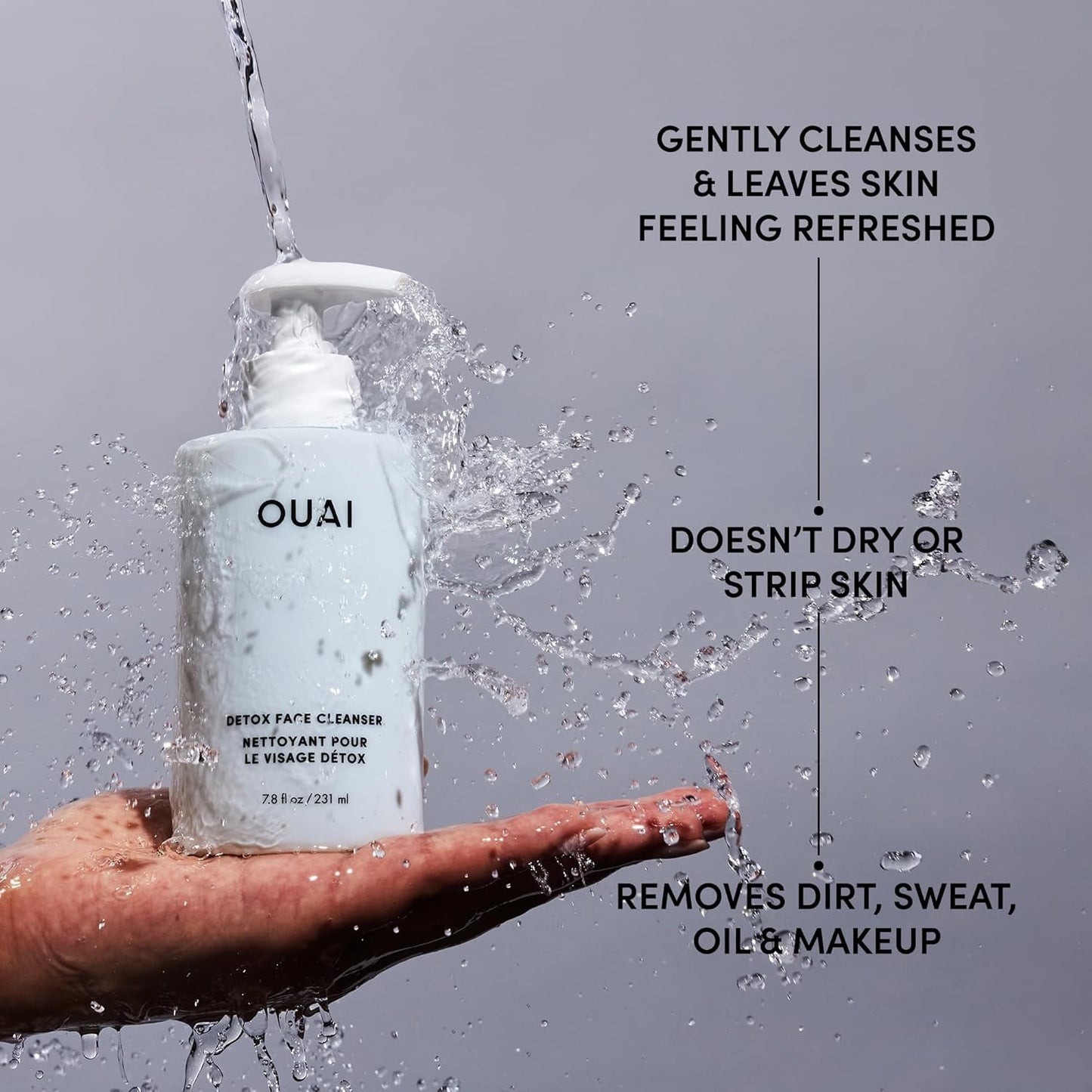 Detox Facial Cleanser with Glycolic Acid, Niacinamide & PHA – Deep Cleansing Face Wash for Sweat, Oil & Dirt – Gentle Exfoliating Cleanser for Post-Workout Skin – 7.8 fl oz