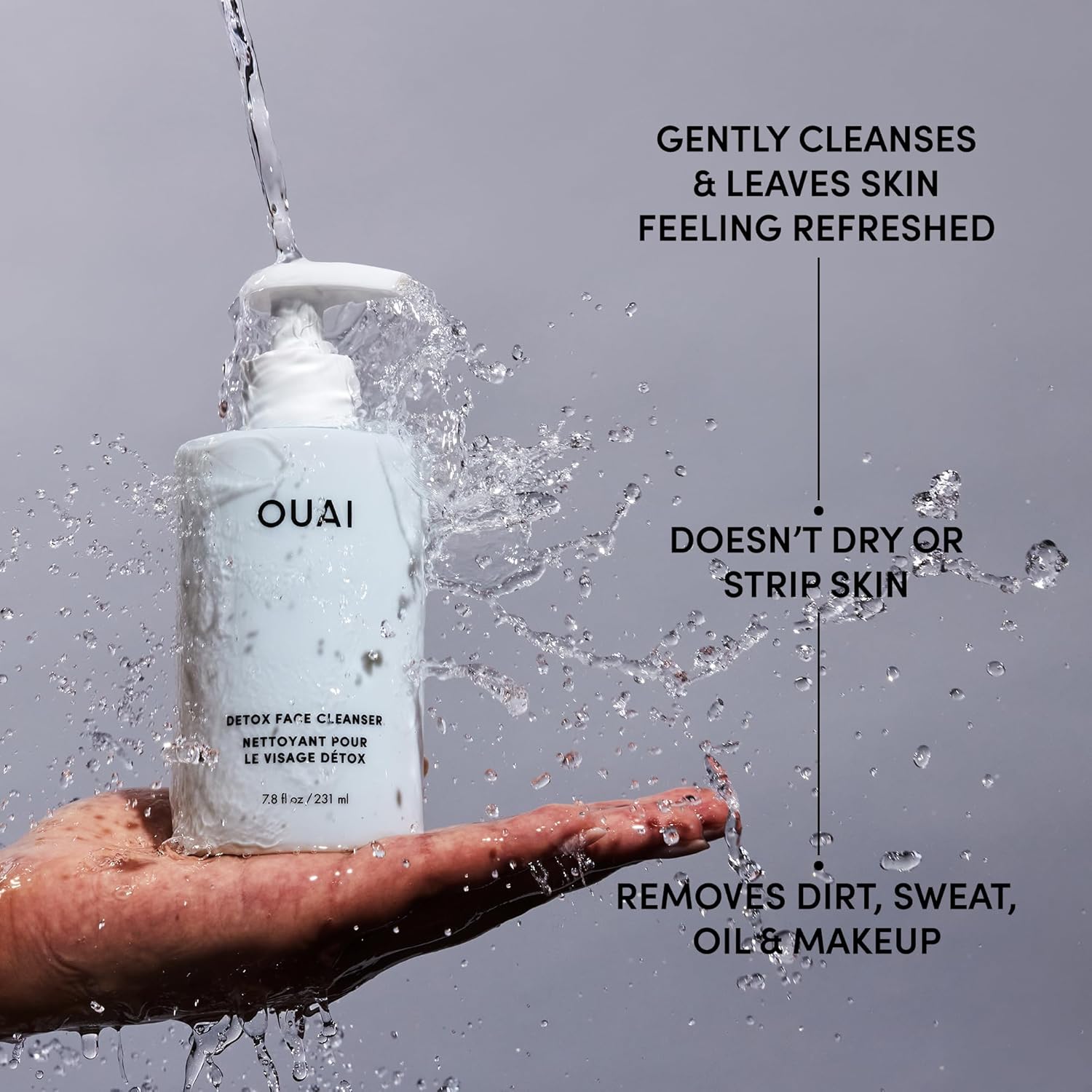 Detox Facial Cleanser with Glycolic Acid, Niacinamide & PHA – Deep Cleansing Face Wash for Sweat, Oil & Dirt – Gentle Exfoliating Cleanser for Post-Workout Skin – 7.8 fl oz