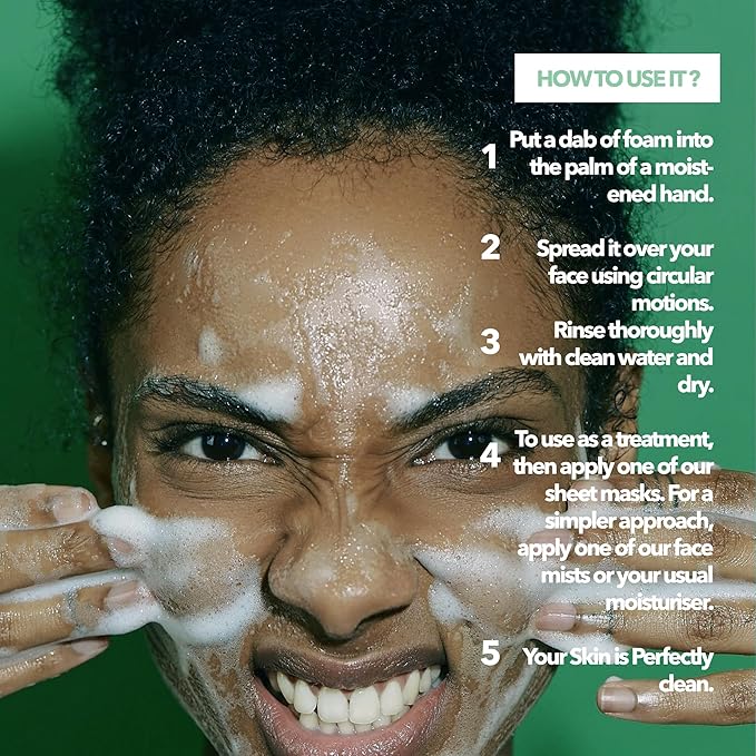 Élixir Intense - Nourishing Cleansing Foam - Hydrating & Brightening - With Hyaluronic Acid & Squalene - Gentle, Moisturizing, Firming & Revitalizing - Day/Night Facial Cleanser - 1.69oz