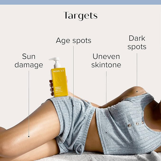 MEDIX Vitamin C Cream + Anti Aging Argan Oil Cream 2PC Skin Care Bundle | Moisturizer Body Cream & Face Lotion | Brightening Body Lotion For Women, Uneven Skin Tone, Wrinkles, & Sun Damaged Skin, 2PC