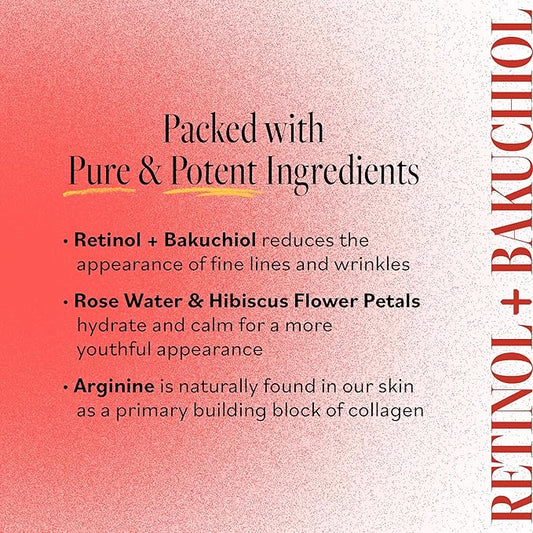 DERMA E Retinol + Bakuchiol Under Eye Patches (5 Pairs) Non-Irritating, Line Smoothing Hydro Gel Eye Patches with Rose Water & Real Hibiscus Petals, Helps Reduce Fine Lines, Crows Feet & Wrinkles,10Ct