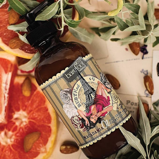 Barefoot Venus Macadamia Nut Oil and Almond Oil Body Cream 225 ML / 8 Oz (Ruby Red)