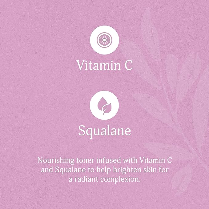 Nature Love Facial Toner - with Vitamin C & Squalane for Radiant Complexion | Made in USA, Cruelty & Paraben Free (6 Fl Oz)