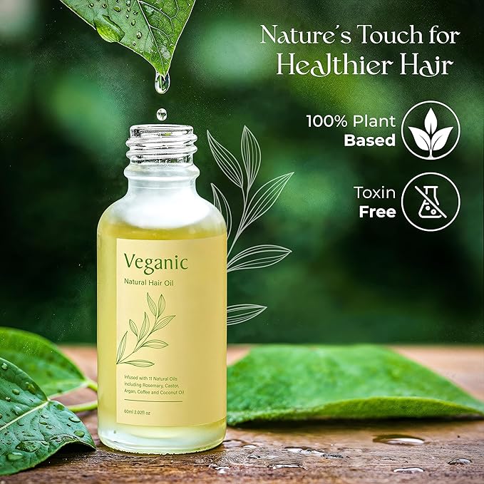 Natural Hair Growth Oil for Women infused with 10 Premium Botanic Oils plus Organic Rosemary Oil for Hair Growth | Salon-Grade Volumizing & Nourishment | Non-GMO Verified | 30-Day Supply