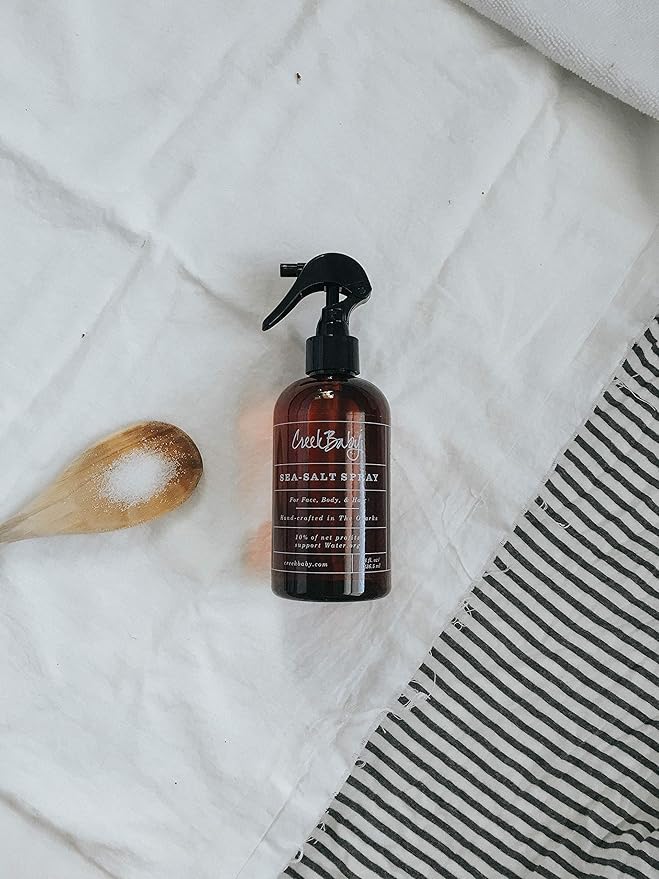 CreekBaby Organic Sea Salt Spray for Face, Body, and Hair, Toner for Acne, Rosacea and Hair Volumizer