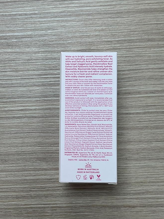 Sand & Sky Australian Essentials Brightening Toner with Niacinamide & Glycolic Acid - Marshmallow Extract Essence, Exfoliates & Strengthens Skin, 4.2 fl oz