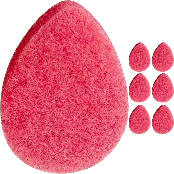 KOL Face Scrubber Pads, Rose Infused Exfoliating Facial Cleansing Sponges for Daily Face Wash and Makeup Removal, 6 Count