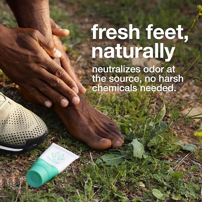 HUME SUPERNATURAL Foot Cream for Dry Cracked Heels and Feet – Moisturizing Heel Balm & Deodorizer for Smelly, Callused, or StinkyFeet – Natural Odor Control & Cracked Feet Treatment - Fragrance Free