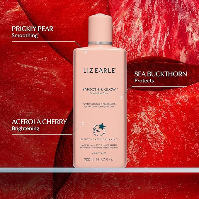 Liz Earle Smooth & Glow Tonic - Gentle Face Toner for Sensitive Skin, Dark Spot Corrector & Pore Minimizer - Enriched with Antioxidant-Rich Botanicals to Reveal Ultra-Smooth, Glowing Skin (200ml)