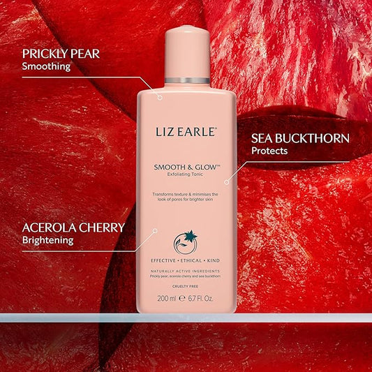 Liz Earle Smooth & Glow Tonic - Gentle Face Toner for Sensitive Skin, Dark Spot Corrector & Pore Minimizer - Enriched with Antioxidant-Rich Botanicals to Reveal Ultra-Smooth, Glowing Skin (200ml)