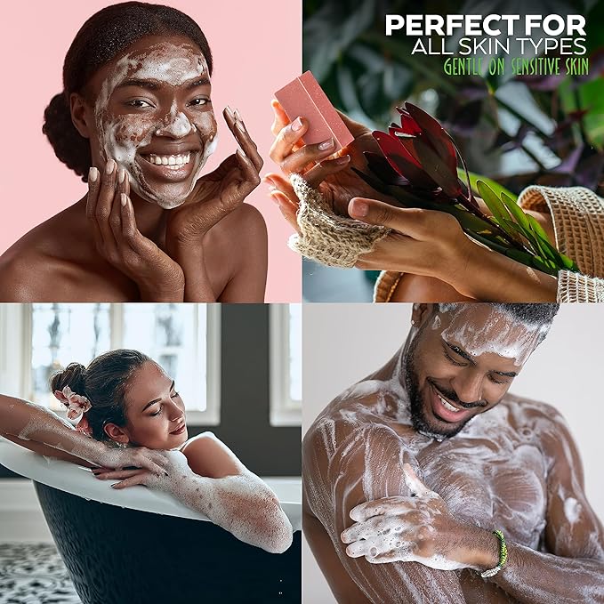 Aloe Vera & Oatmeal Soap Bar with Calamine, Natural & Organic Ingredients - Organic Aloe Vera & Colloidal Oats. Face & Body - for Men, Women & Teens. Gentle Body Wash. 4.5 oz Bar