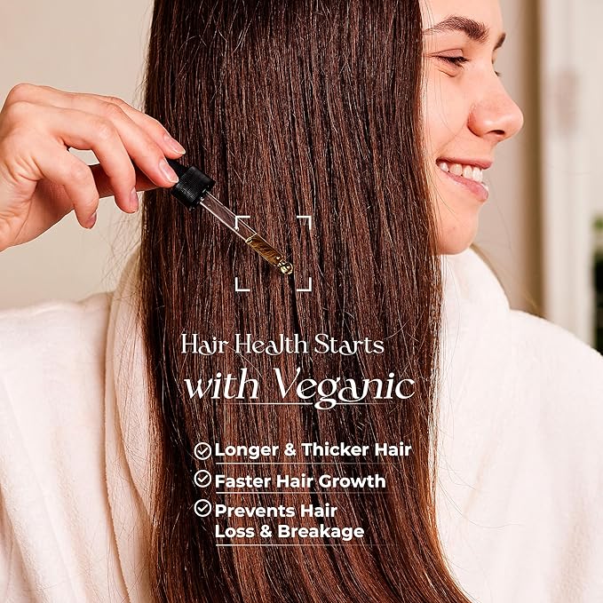 Natural Hair Growth Oil for Women infused with 10 Premium Botanic Oils plus Organic Rosemary Oil for Hair Growth | Salon-Grade Volumizing & Nourishment | Non-GMO Verified | 30-Day Supply