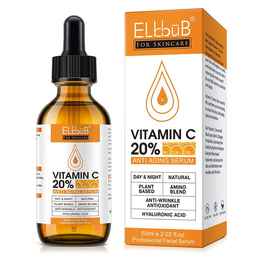 Premium 20% Vitamin C Serum with Hyaluronic Acid, Retinol & Amino Acids – Anti Aging Face Serum for Wrinkles, Hydrating & Collagen Boosting Korean Skin Care, 60ml