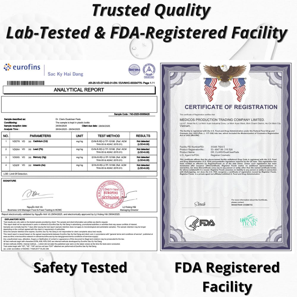 Glycolic Acid Pads for Face – Exfoliating Toner Pads with Salicylic Acid, Alpha Arbutin, Vitamin B3 B5 B8 – Daily Facial Radiance Pad for Smooth Texture, Clear & Blemish-Free Skin – 70 Count